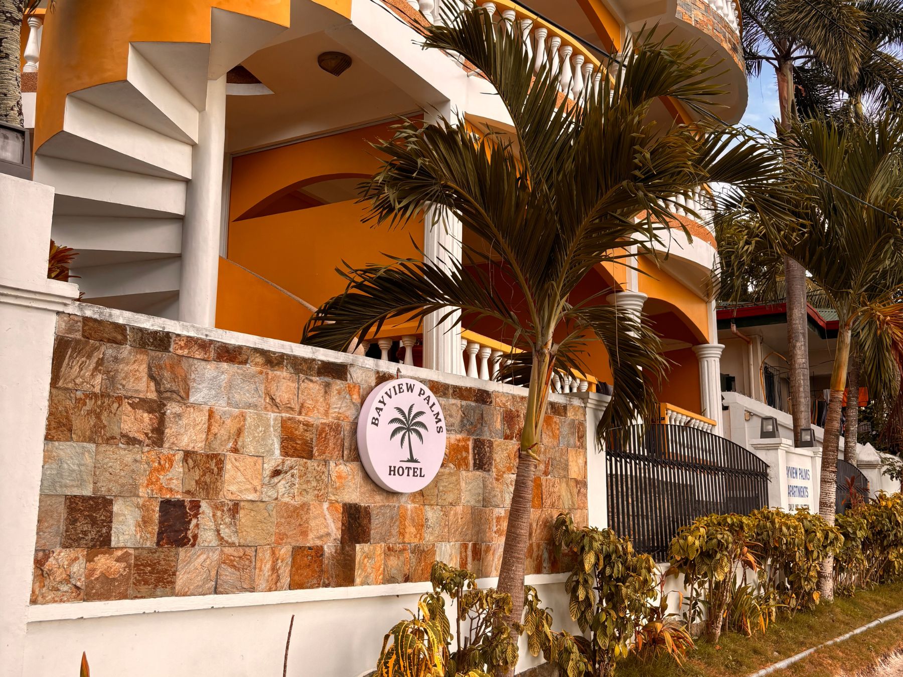 bayview palms hotel sabang puerto galera front gate