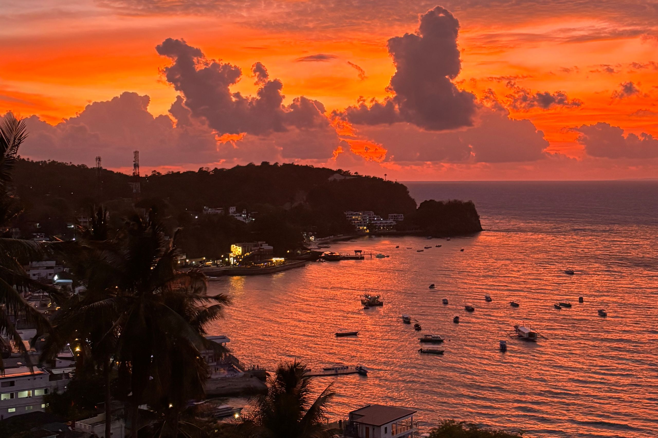 bayview palms hotel sabang puerto galera sunset view